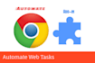 create browser extension to automate work on any site