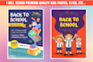 do education, school, summer camp, holiday kids flyer poster