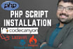 install any php script, codecanyon  laravel and codeigniter