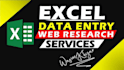 perfect data entry, web research and copy paste