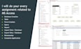 build your microsoft access database with tables, queries, forms and reports