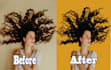 hair masking, masking hair, cut out hair, hair refine edge