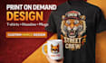 design custom print on demand t shirt and merchandise