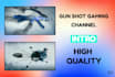 create gun shot gaming channel intro