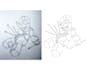 design your sketch in paper to digital line art version