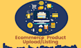 upload products listing to ecommerce website, woo commerce, shopify store