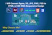 convert PSD, xd, to html and CSS