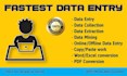 do fast data entry and web research
