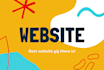 create a professional website for your needs