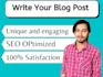 write SEO optimize content for your blog, website or article
