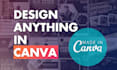 design poster, flyer, social media post, banner in canva pro