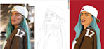 create your face photo to simple paint by numbers
