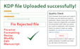 issues fix errors, rejected, book cover, manuscript for kdp