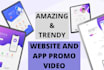 do amazing website and app promo video