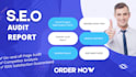 provide a professional seo audit report, and  compititor analysis