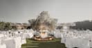 render 4k realistic wedding decoration