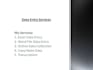 perfect data entry and delivery within the time frame