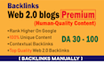 do create manually backlinks from a top quality 2 0 web