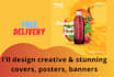 design creative and stunning ui ux posters, banners
