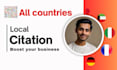 do local citations and local listing for all countries