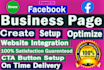 create, setup,design and develop facebook business page