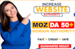 increase 2 domains authority moz da 50 with high authority backlinks