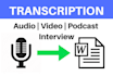 transcription english audio to text