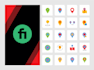 design modern icons set for web, apps or printing