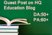 write dofollow seo guest post education website contextual backlinks high da 40