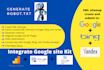 create and submit XML sitemap robot txt and integrate webmaster tool