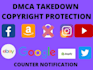 remove copyright infringement content under dmca takedown