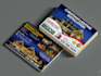 design xmas lighting and washing postcard designs