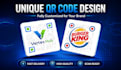 design a professional custom qr code with logo in 1 hour