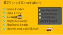 do b2b lead generation,data entry,linkdin research