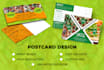 design or redesign print ready postcards, card template