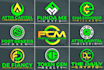 do modern crypto and cryptocurrency token logo for coin