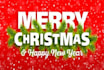 create christmas and new year greeting video