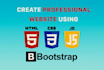 do front and back end development with html css bootstrap 5 javascript and php