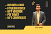 create gift voucher or certificate or PDF cover or gig cover