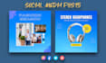 design eye catching instagram, facebook social media posts