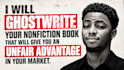 be your nonfiction book, ebook ghostwriter for bookwriting and ghostwriting