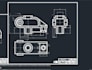 make 3 view sketch in autocad
