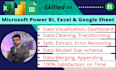 professionally do data entry, visualization, cleaning, starschema