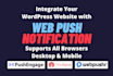 add push notification on wordpress site