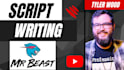 write your funny youtube or video script