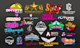 do event management party planning festival music concert unique icon logo