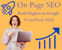 do onsite SEO or on page optimization to rank higher on google