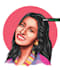 make a portrait painting illustration in vector art