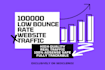 create organic web traffic with low bounce rate and adsense safe keywords