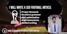 write article on football